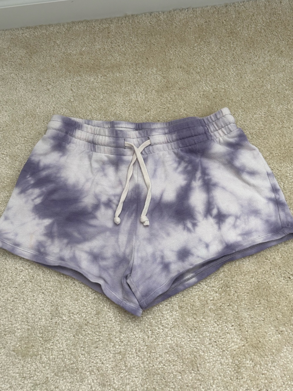 Tie-Dye Lavender Women's Lounge Shorts Size S
